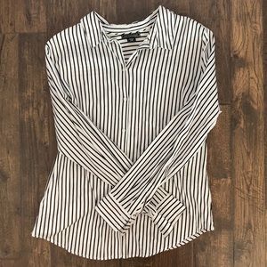 B&W Striped Long Sleeve Shirt
